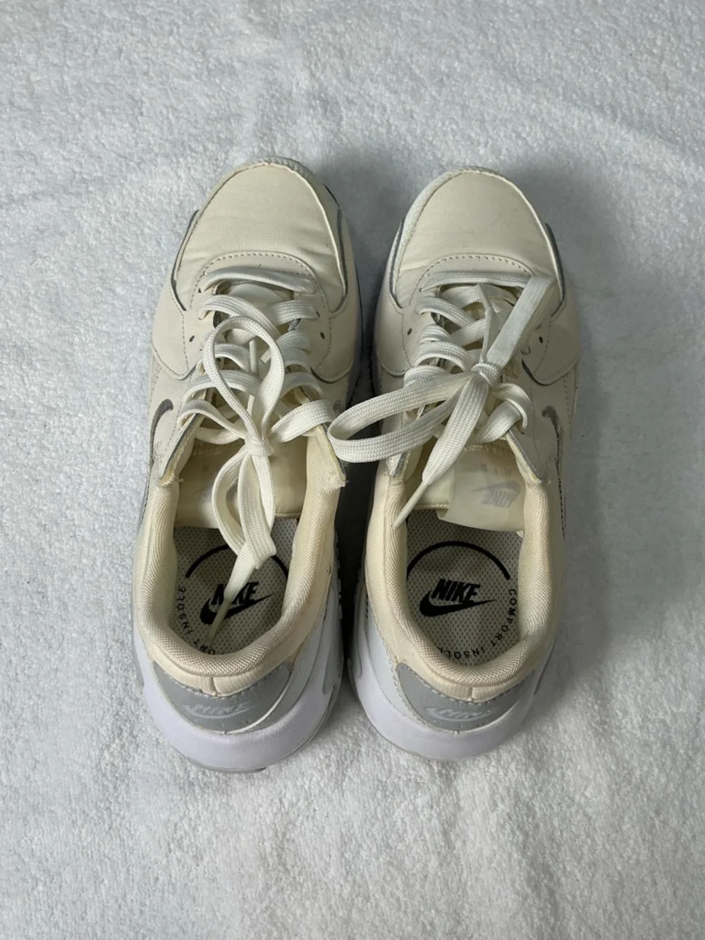 Nike Women's Air Max Sneakers in Cream and Light Gray